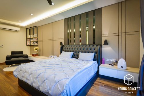 Luxury bedroom design with modern touch