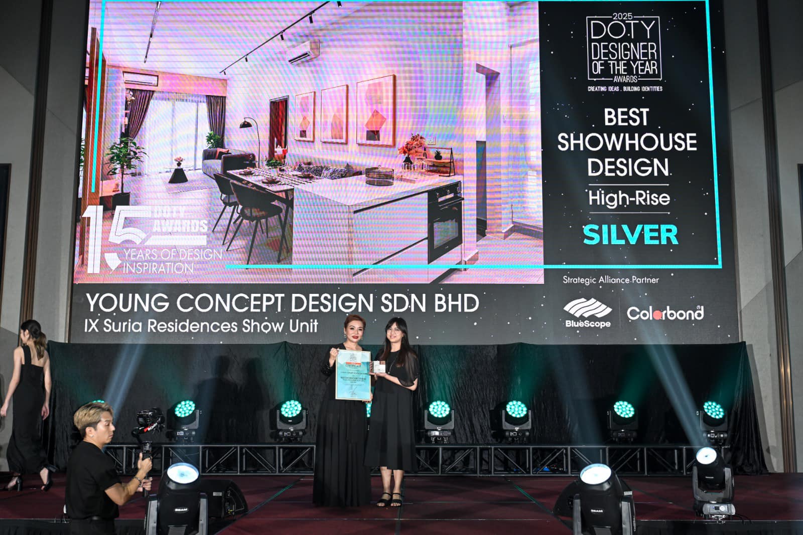 Young Concept Design team receiving an award at the Pinnacle of Stars 2025.